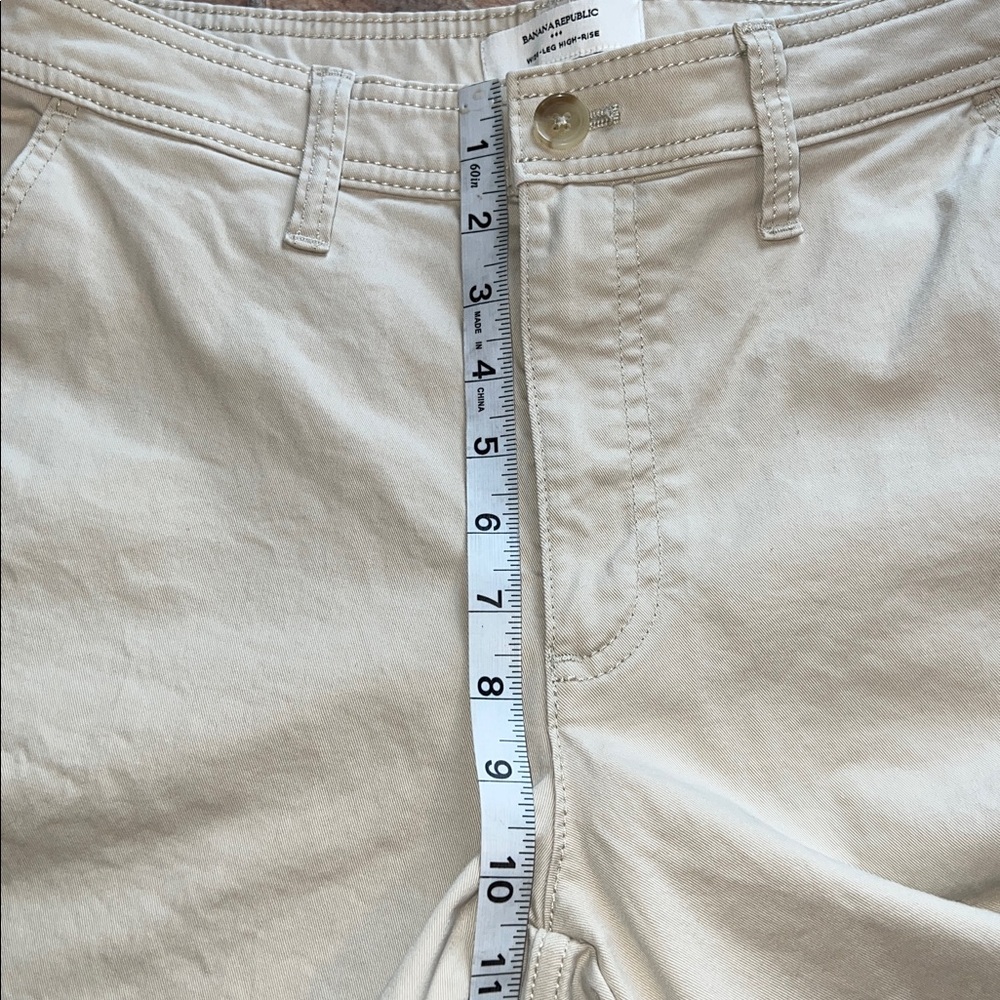 Banana Republic Factory Wide-Leg High-Ruse Cropped Raw Hem Pants - Picture 6 of 11